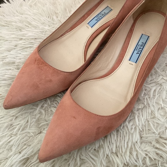 Prada Light Pink Ponty-toe kitten heels pumps - Picture 13 of 16